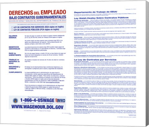 Employee Rights on Government Contracts Spanish Version 2012