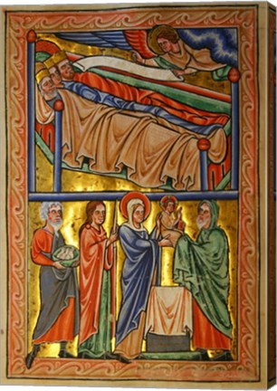 An Angel Warning the Sleeping Three Magi Not to Return to Herod