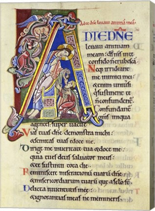 Psalm 24, Initial A. In Albani Psalter