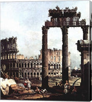Colosseum and the ruins of the Temple of Castor et Pollux