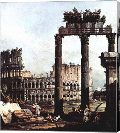 Colosseum and the ruins of the Temple of Castor et Pollux
