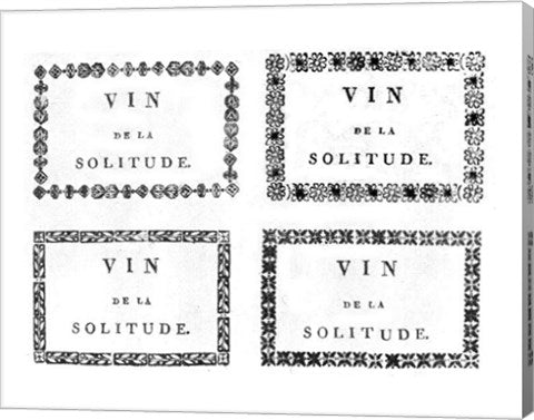 Labels of Chateauneuf du Pape