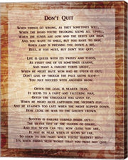 Don't Quit Poem