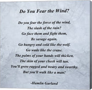 Hamlin Garland - Do you Fear the Wind quote