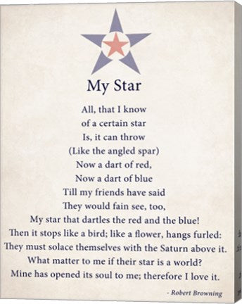 My Star by Robert Browning - color boarder