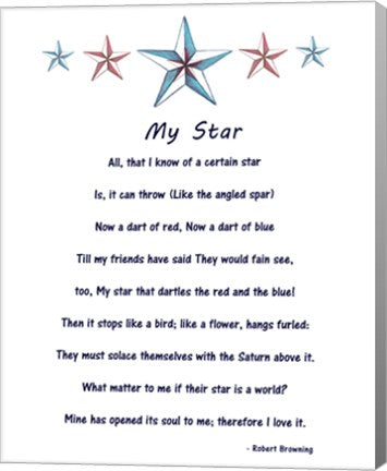 My Star by Robert Browning - white