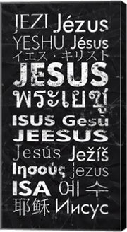 Jesus in Different Languages Panel by Veruca Salt