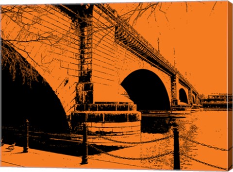 London Bridges on Orange by George Dilorenzo