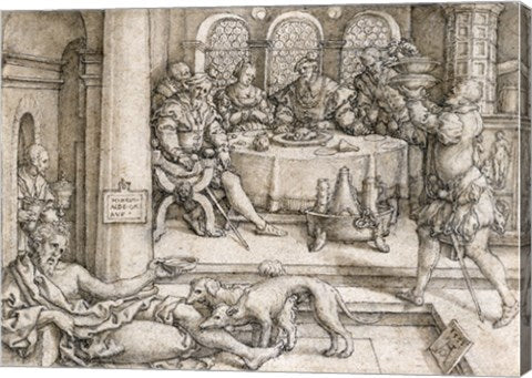 Lazarus Begging for Crumbs from Dives's Table by Albrecht Durer