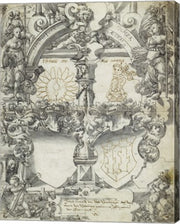 Design for a Marriage Window with the Seasons Spring and Summer by Daniel Lindtmayer