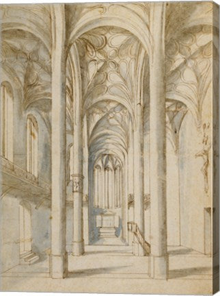 Interior of a Gothic Church by Paul Juvenal the Elder