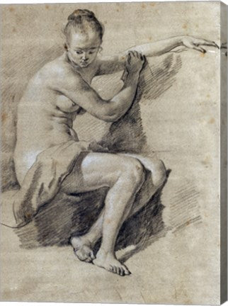 Seated Female Nude by Adriaen van de Velde