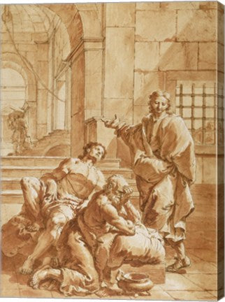 Joseph Interpreting the Dreams of His Fellow Prisoners by Francesco Salvator Fontebasso