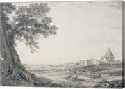 An Extensive View of Rome from the Orti della Pineta Sacchetti by Giovanni Battista Lusieri