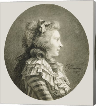 Portrait of a Young Lady in Profile by Henri Pierre Danloux