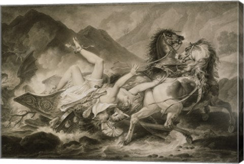 Death of Hippolytos by Carle Vernet