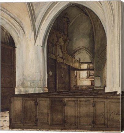 Interior of Abbey of Aramont at Verberie by Francois Bonvin