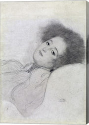 Portrait of a Young Woman Reclining by Gustav Klimt
