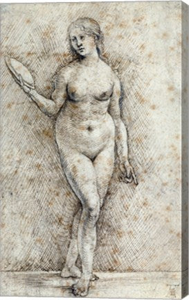 Nude Woman with a Mirror by Hans von Kulmbach