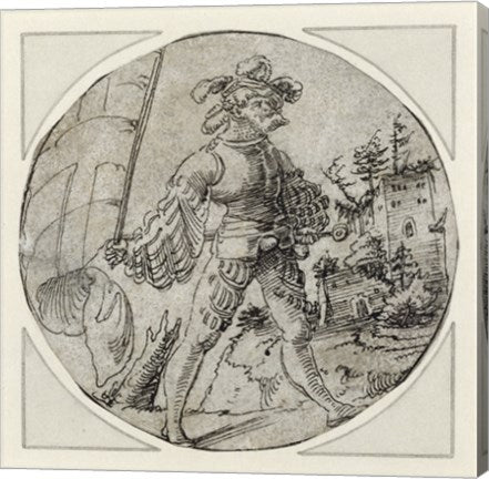 A Standard Bearer before a Castle