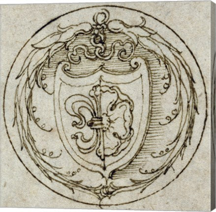 Design for an Ornament or Signet Ring with the Arms of Lazarus Spengler by Albrecht Durer