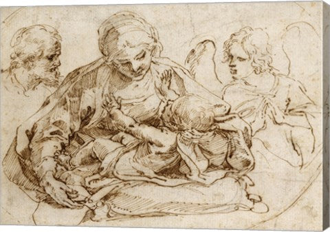 Holy Family with an Angel by Guido Reni