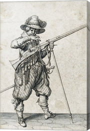 A Soldier on Guard Blowing Out a Match by Jacques De gheyn