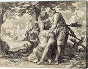 Young Woman Assisted by a Gentleman by Joachim Wtewael