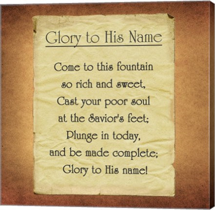 Glory To His Name by Veruca Salt