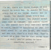 Three Things, Jimmy V Quote