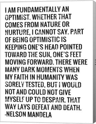 Optimist - Nelson Mandela Quote by Veruca Salt