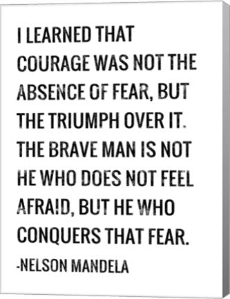 Courage - Nelson Mandela Quote by Veruca Salt