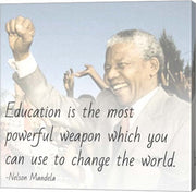 Education is the Most Powerful Weapon - Nelson Mandela Quote by Veruca Salt