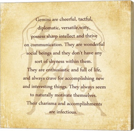 Gemini Character Traits by Veruca Salt