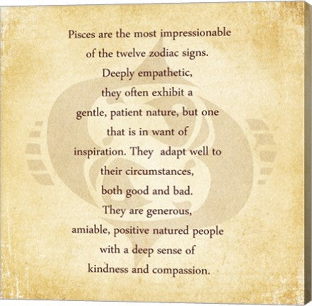 Pisces Character Traits by Veruca Salt