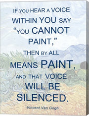 If You Hear a Voice - Van Gogh Quote by Quote Master