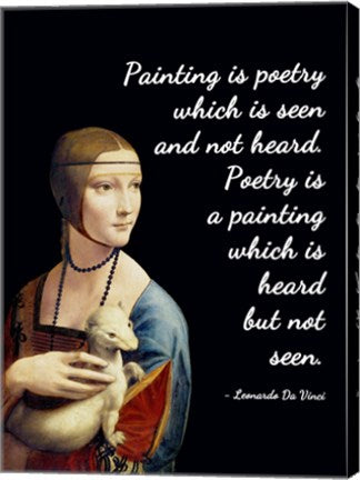 Painting is Poetry - Da Vinci Quote 1 by Quote Master