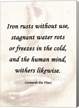 Iron Rusts Without Use -Da Vinci Quote by Quote Master