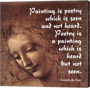 Painting is Poetry -Da Vinci Quote 2 by Quote Master