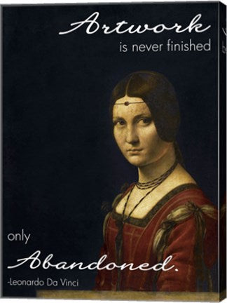 Artwork is Never Finished -Da Vinci Quote by Quote Master