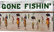 Gone Fishin' Wood Fishing Lure Sign by Veruca Salt