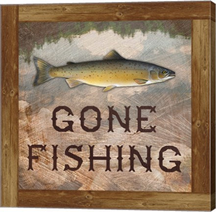 Gone Fishing Salmon Sign by Veruca Salt