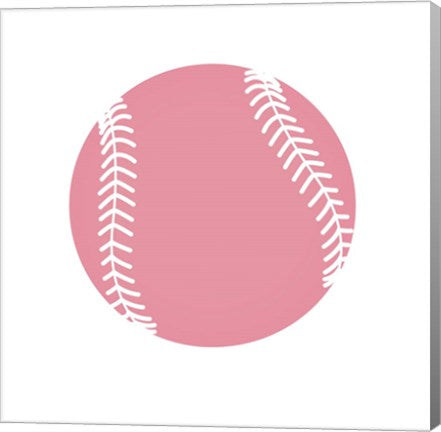 Baby Pink Softball on White by Sports Mania
