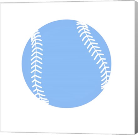 Blue Softball on White by Sports Mania