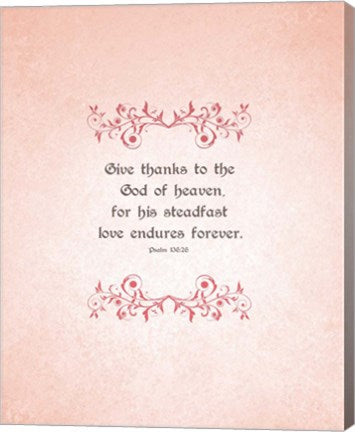 Psalm 136:26, Give Thanks (Peach) by Inspire Me