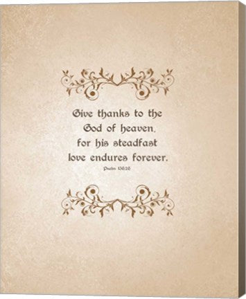 Psalm 136:26, Give Thanks (Beige) by Inspire Me