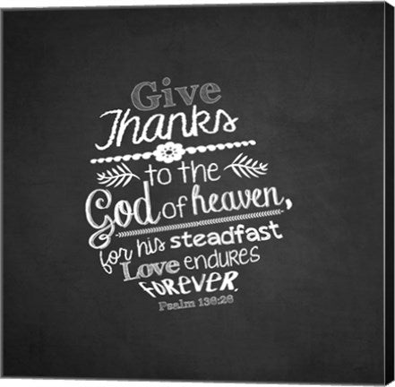 Psalm 136:26, Give Thanks (Chalkboard) by Inspire Me