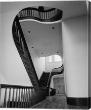 INTERIOR, TRANSVERSE HALL WITH DOUBLE STAIRWAY - City Court House, Court Street and Monument Terrace, Lynchburg