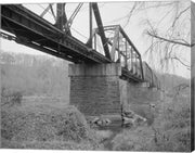 GENERAL VIEW NORTH, SOUTHEAST SIDE FROM SOUTHEAST BANK. - Joshua Falls Bridge, Spanning James River at CSX Railroad, Lynchburg