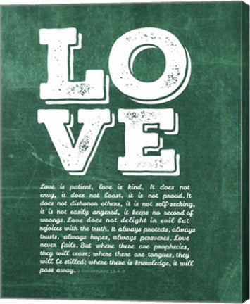 Corinthians 13:4-8 Love is Patient - Green by Inspire Me